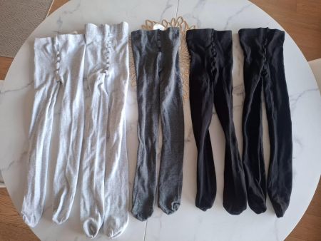 5x Strumpfhosen Set von H&M, Gr. 134/140
