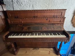 Klavier Hösli-Hübel Zürich Holz antik, nicht spielbar, Deko