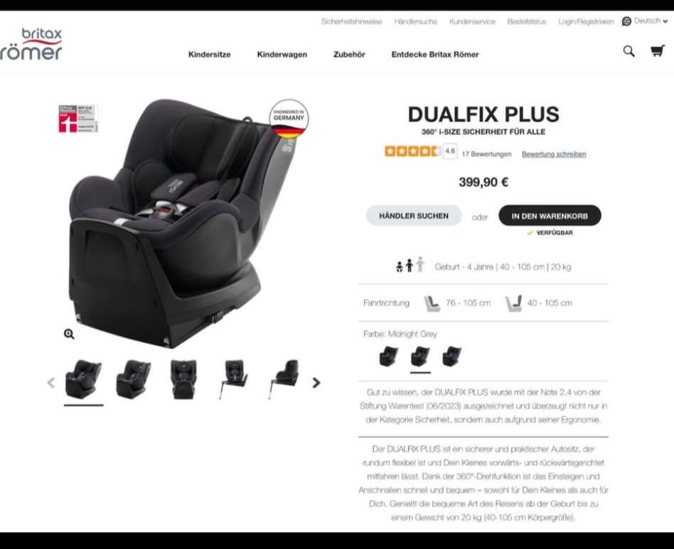 Britax Römer Auto-Kindersitze: Britax Römer Dualfix Plus – Gebraucht aus Pfäffikon ZH von vladimiras 5