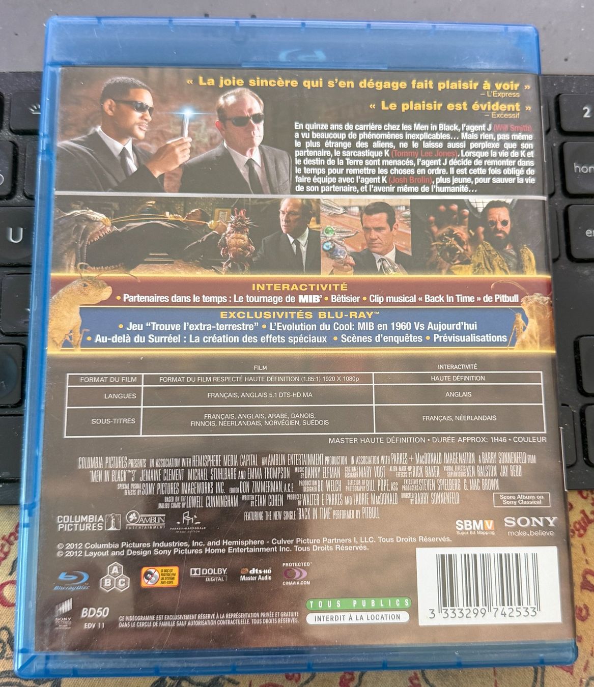 Tutti i DVDs: Men in Black 3 (2012) - Blu-ray – Usato da Semsales venduto da __Florian__ 2