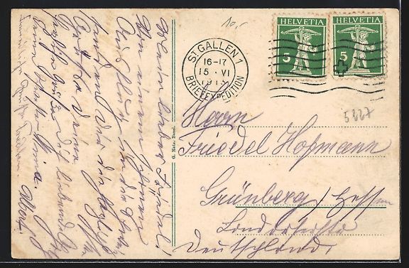 Cartoline postali: St. Gallen, Gesamtansicht des Westquarti – Usato da Berlin venduto da bartko-reher 1