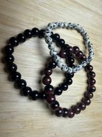 3 Edelsteinarmbänder Set Perlen neu