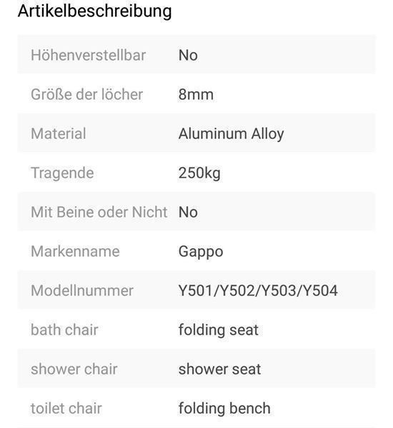 Sgabelli: Dusch Klappsitz – Nuovo e nell'imballaggio originale da Winterthur venduto da Neilpryde01 7