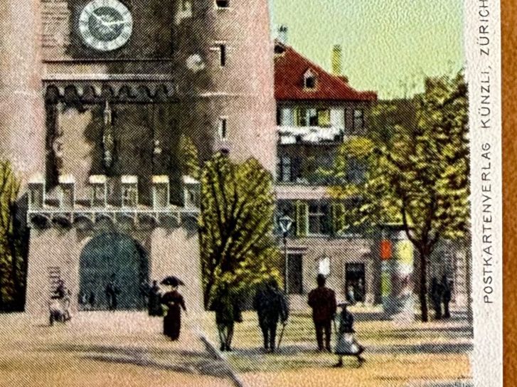 Cartoline postali: Basel - Gruss aus Basel - Spalenthor - Animée antik – Usato da Lutry venduto da Ediego 1