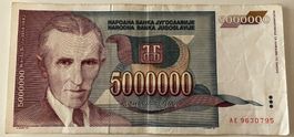 Jugoslawien 5‘000‘000 Dinara 1993