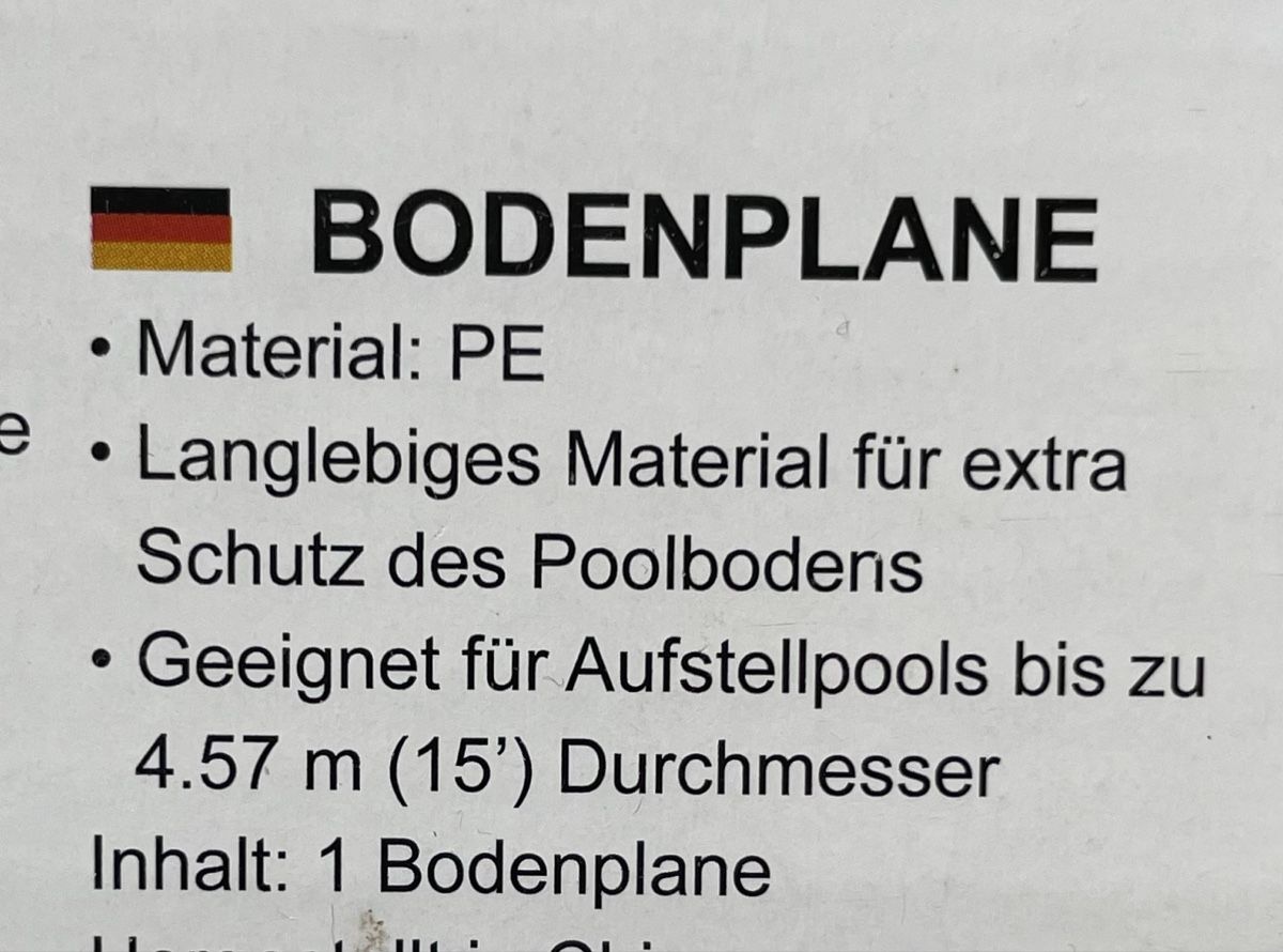 Accessori per Piscine: Pool-Bodenschutzplane, Originalverpackt – Nuovo e nell'imballaggio originale da Basel venduto da Gundeli-25 2