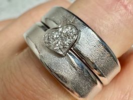 Ring - Diamanten - Herz in Weissgold 750