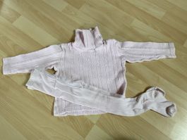 Mädchen Set: Süsser Pulli & Strumpfhose, Gr. 98/104