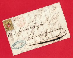 Rayon II Faltbrief von 1854