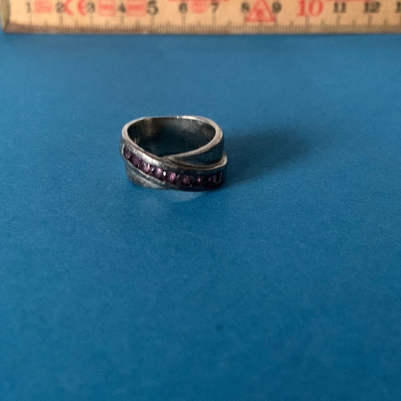 Anelli: Silberring rosaviolett stein (rg 52) – Usato da Laufen venduto da belleskulptur 5