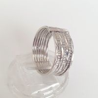 Damenring 925  Silberring 7 in 1 , Grösse 17,6 mm