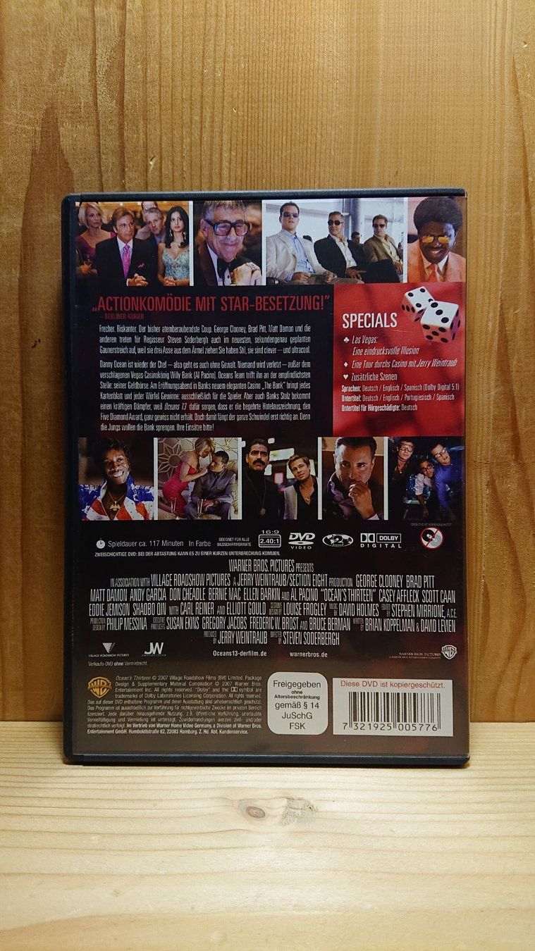 Tutti i DVDs: OCEAN'S 11, 12 und 13 auf DVD – Usato da Wilderswil venduto da Exebub 6