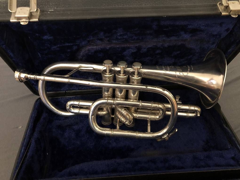 Besson Strumenti musicali: Besson Class A versilbertes B Kornett von 1962 – Usato da Villnachern venduto da focusride