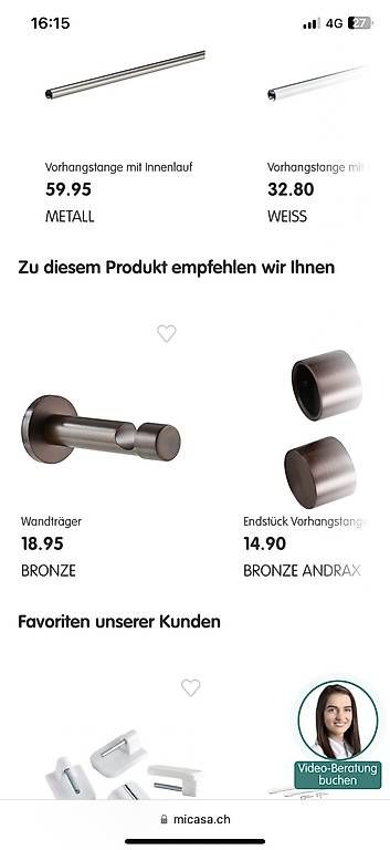 Altro per la casa: Vorhangstange Bronze Micasa 240cm – Usato da Basel venduto da philminvx 3
