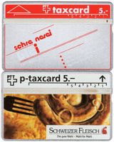 2 seltene Kunden Taxcards aus der Schweiz
