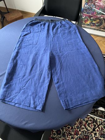 Weite Hosen CHRISTA DE CAROUGE 100% Leinen Made in Switzerla