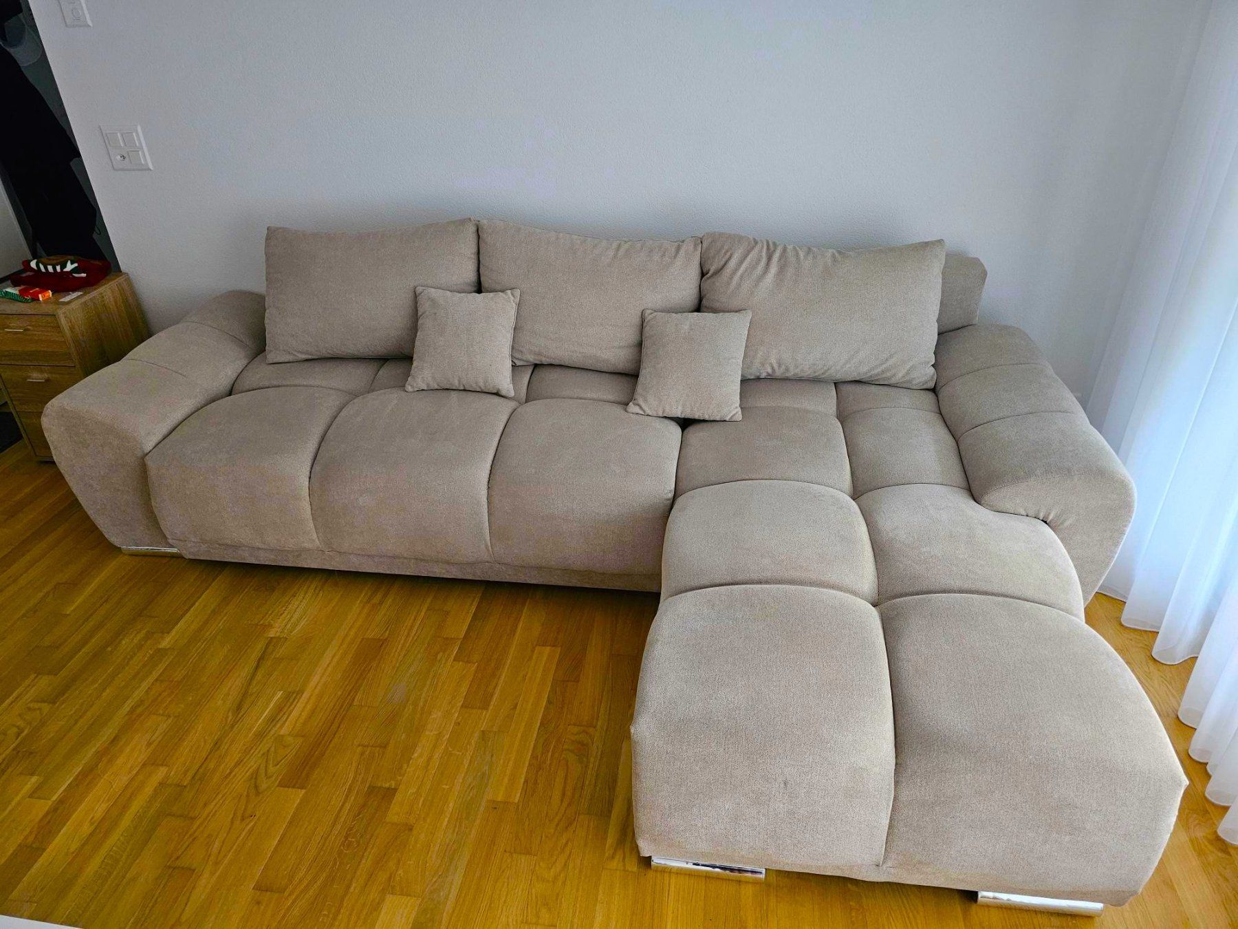 Divani: Ecksofa Westwell, Microfaser Ranu: Sand, gebraucht – Usato da Brunnen venduto da ble_w7lp 1