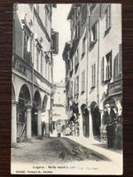 LUGANO Nella vecchia città, Via Pessina, animata, 1909