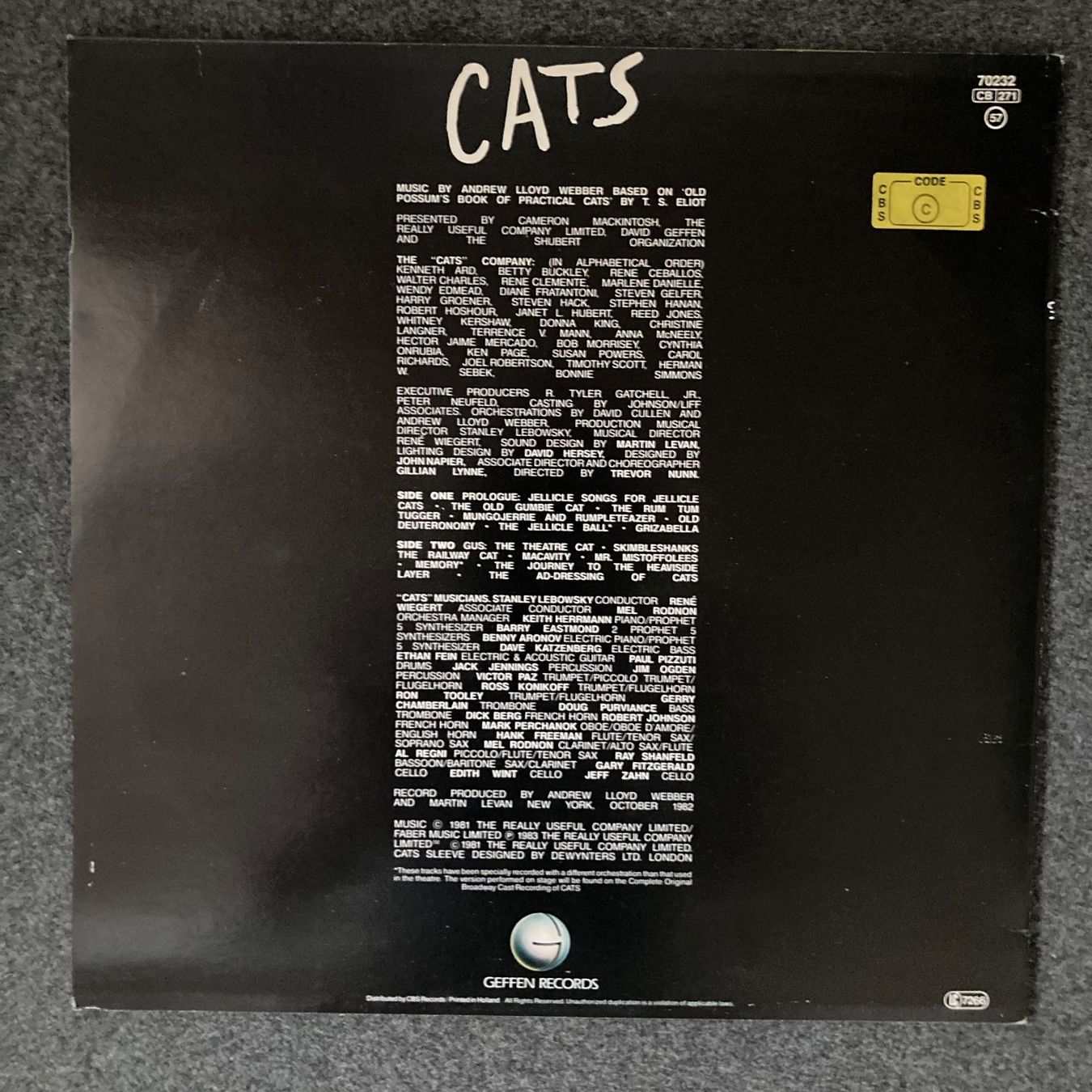 Dischi in vinile: "Cats" - Musical - LP – Usato da dachsen venduto da oheio 1