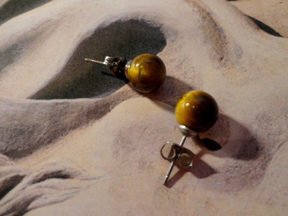 Orecchini pendenti & Orecchini a lobo: Ohrstecker Tigerauge – Nuovo (secondo la descrizione) da Biberist venduto da tl-schmuck