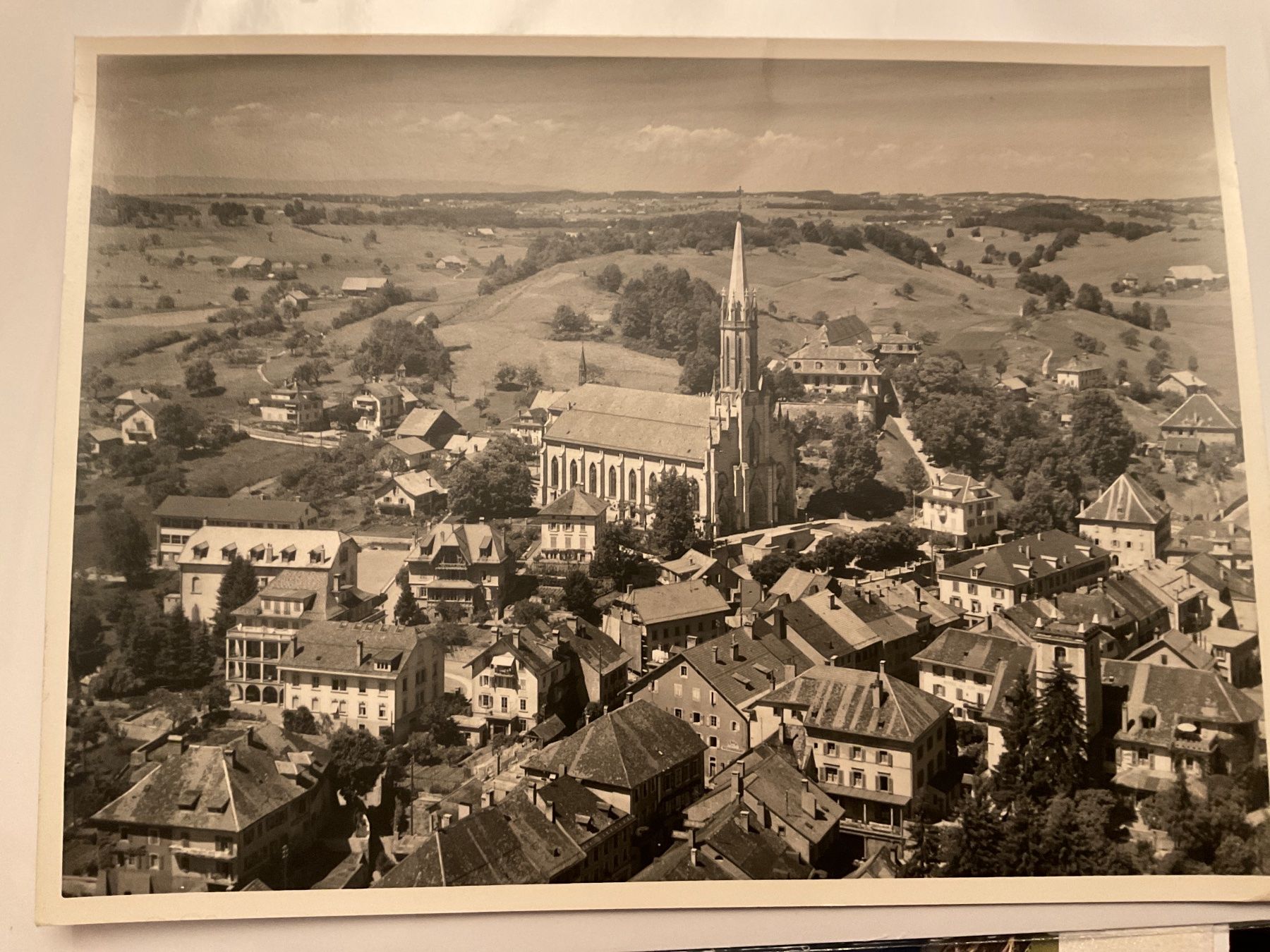 Cartoline postali: Luftaufnahme Châtel-Saint-Denis, 1948 – Usato da Tecknau venduto da bleilaus