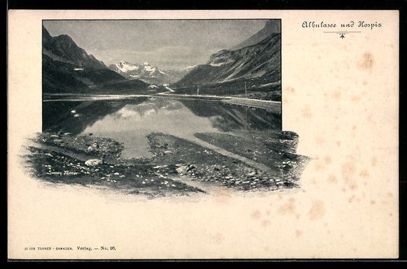 Cartoline postali: Albulasee-Hospiz, Ansicht mit See u. Ber – Usato da Berlin venduto da bartko-reher