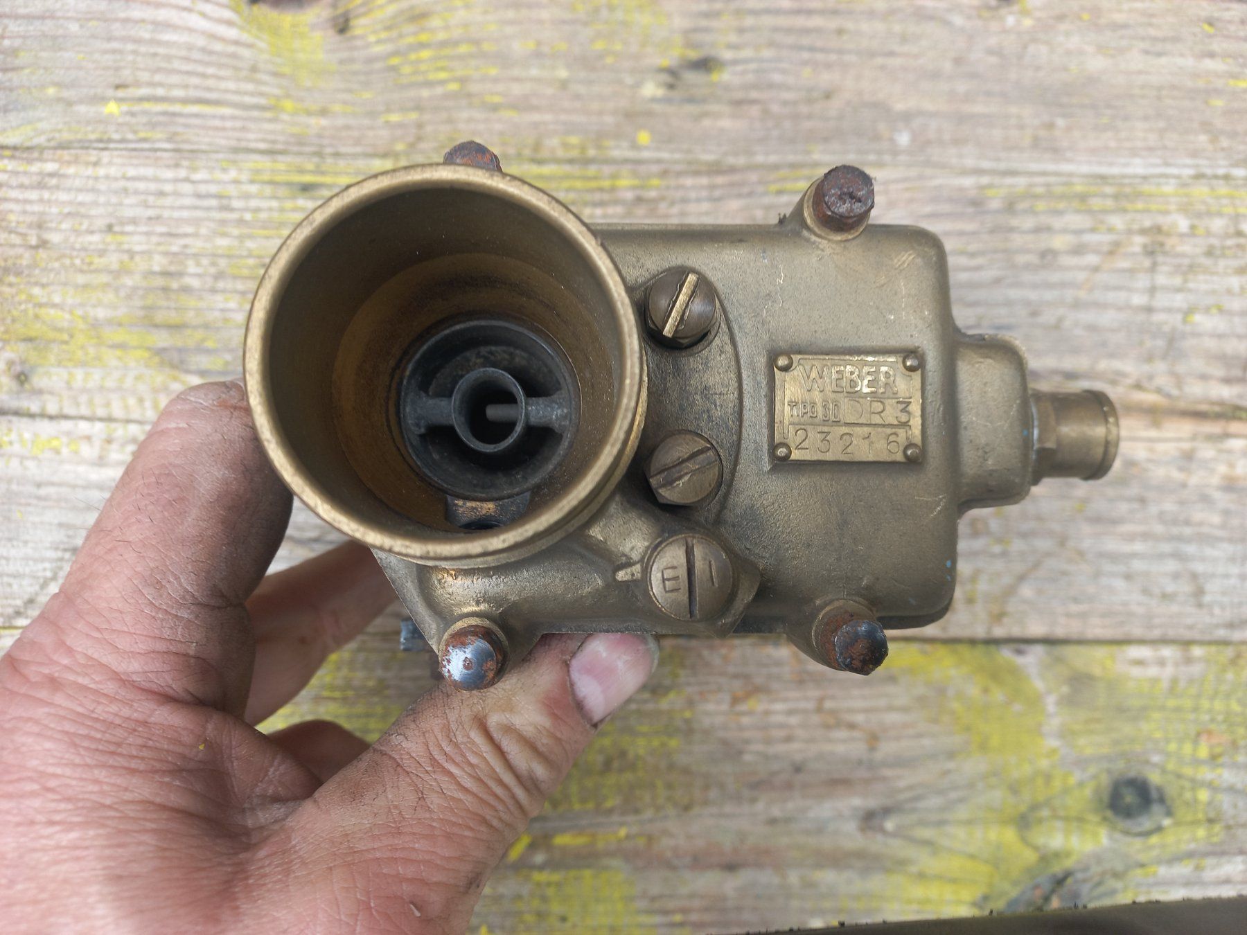Tutti pezzi di ricambio auto: rarer Oldtimer Messing / Bronze Vergaser WEBER Tipo 30 DR3 – Usato da Dulliken venduto da Dullikenlerchclassic 5