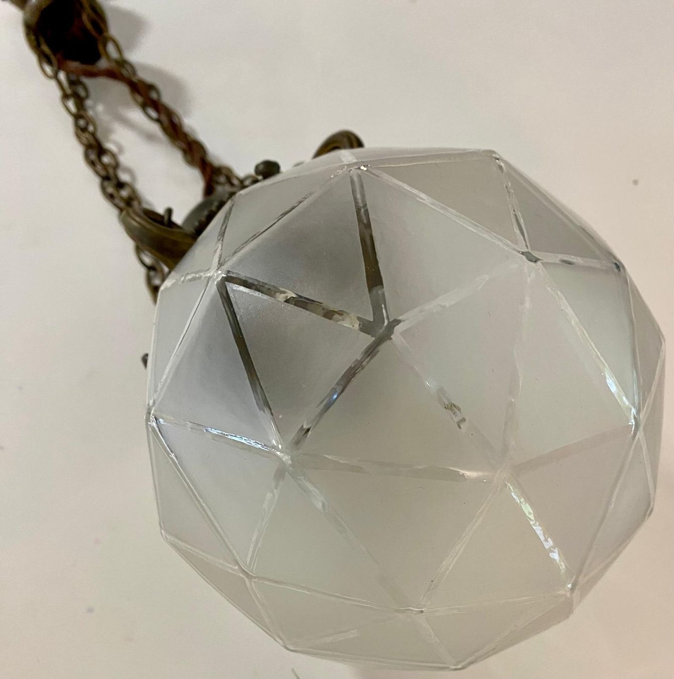 Lampadari & plafoniere: Art Deco Deckenlampe Messing & Glas-Schirm – Usato da Krauchthal venduto da SamsPuce 4