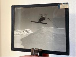 Glasdia-Positiv Gyger Adelboden / Ski / keine Ansichtskarte!