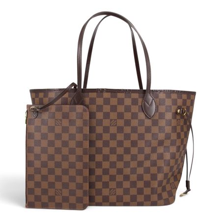 Louis Vuitton Neverfull MM + Pochette Damier ebène