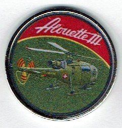 Schweizer Armee Placchette & Badge: Alouette III Helikopter Schweizer Armee – Usato da Hinterkappelen venduto da Schampus