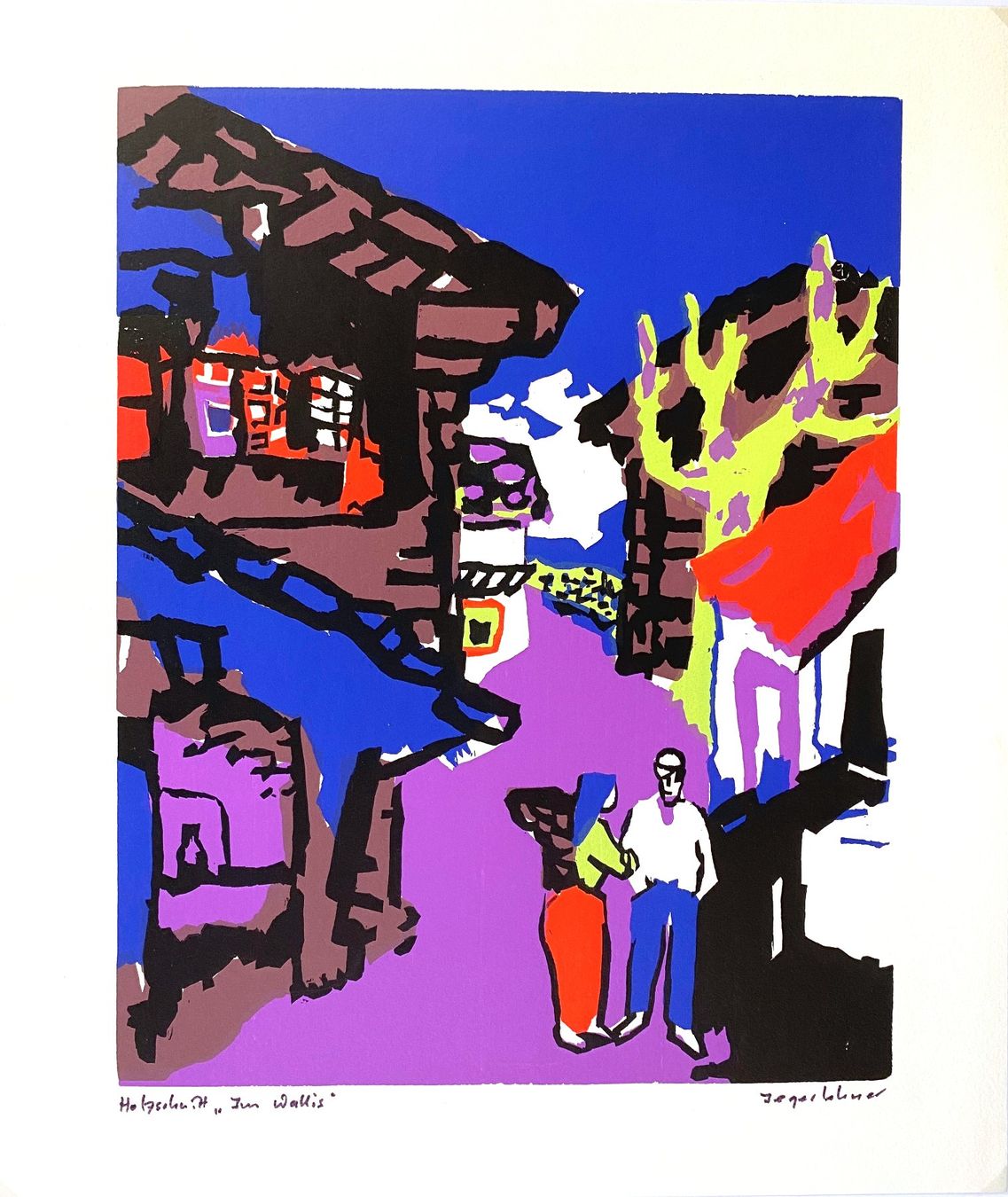 Grafica & Litografie: HANS GORDON JEGERLEHNER, Serigrafie "Im Wallis" – Nuovo (secondo la descrizione) da grenchen venduto da Belarte