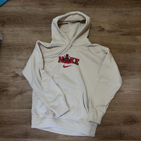 Nike Kapuzenpullover beige mit Print guter Zustand