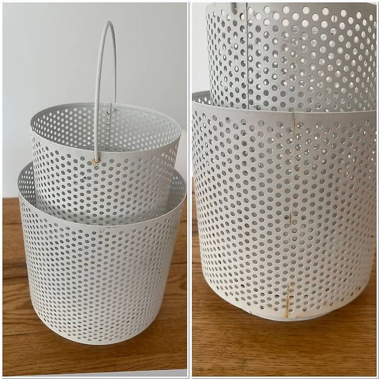 Laterne weiss Metall Windlicht Sommer Garten Deko 5