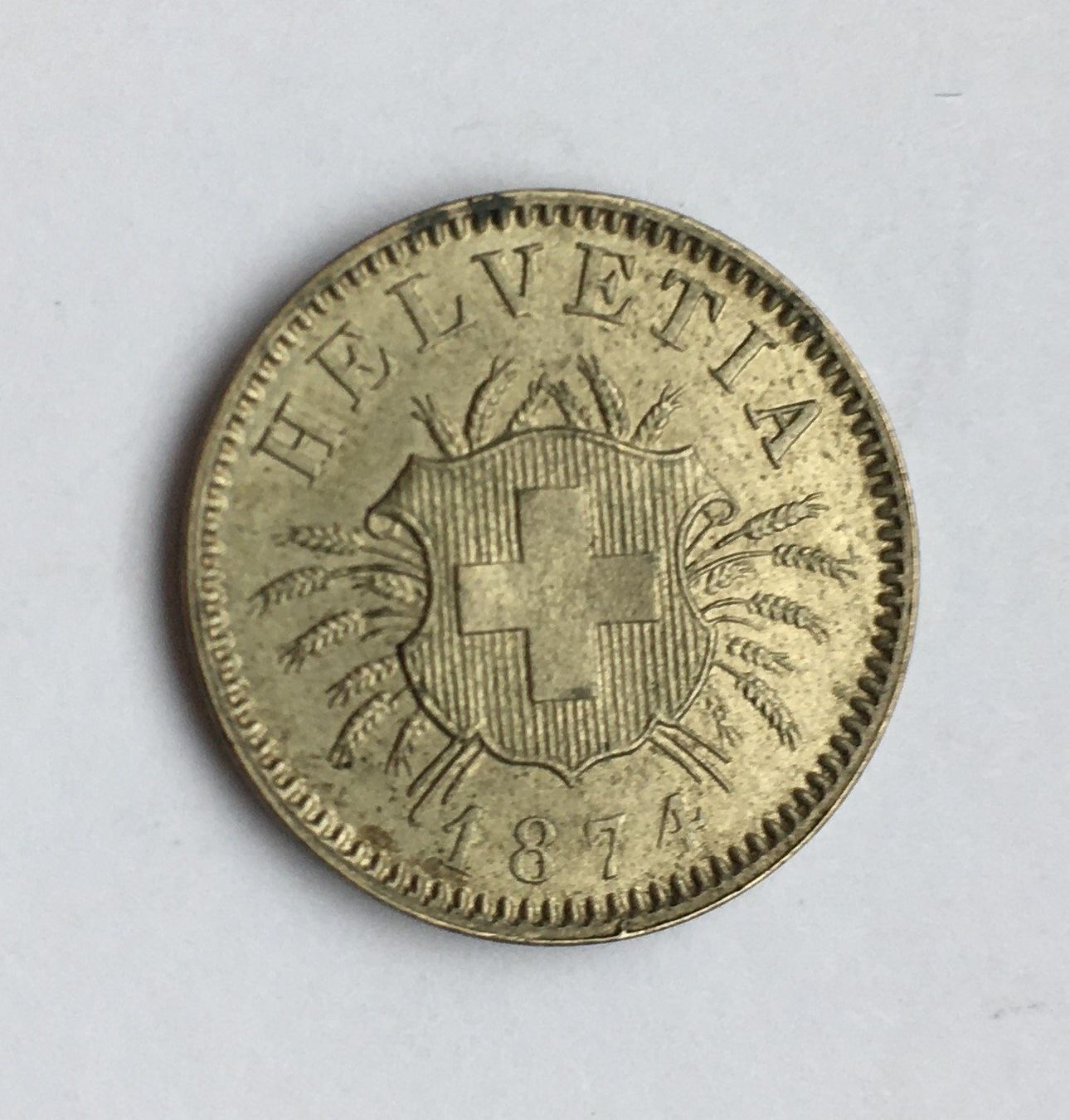 Tutti le monete: 1874 5 Rappen unz – Nuovo (secondo la descrizione) da Kirchberg SG venduto da Helveticus00
