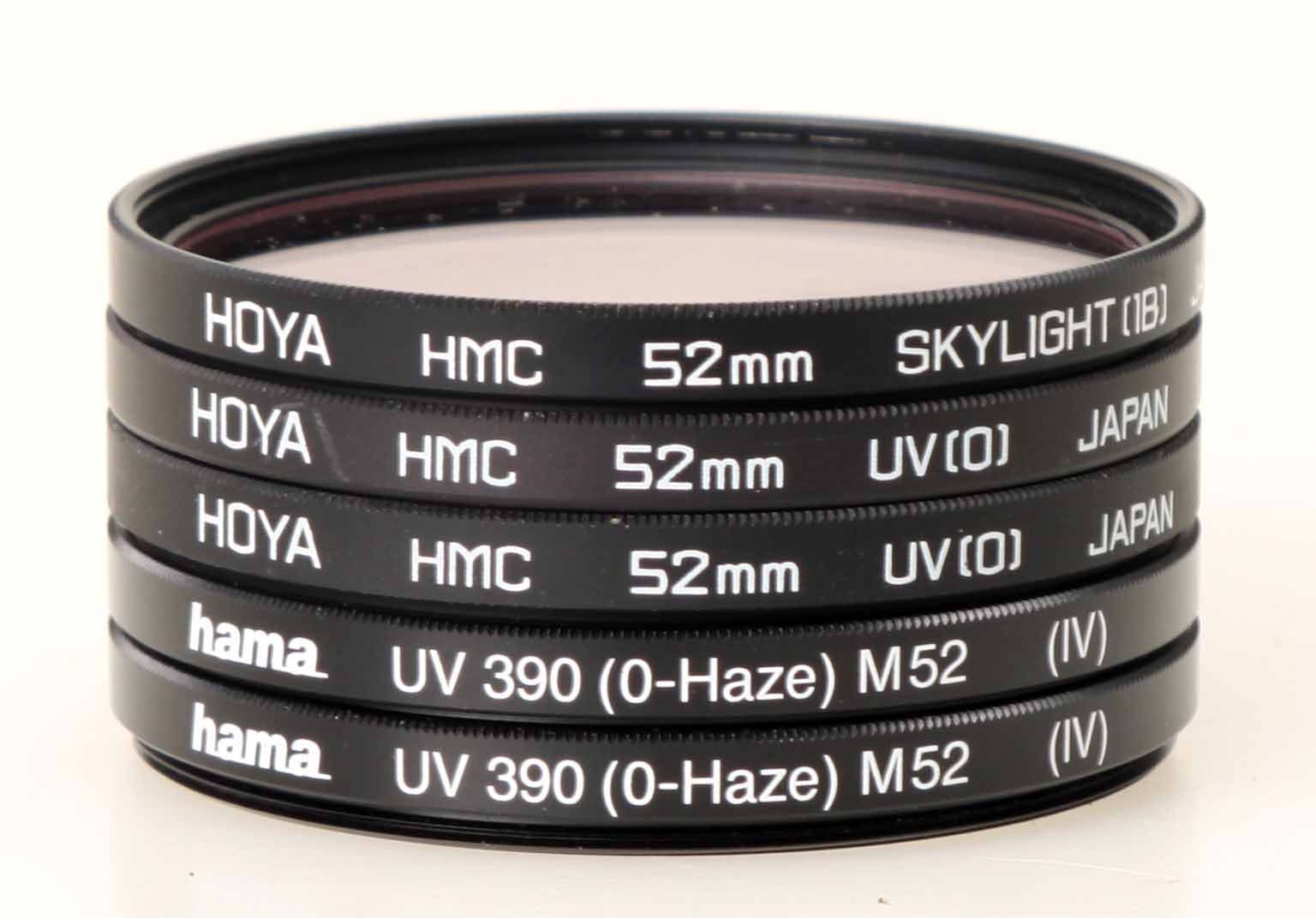 Filtri: 5 Filter 52mm, 4x UV, 1x Skylight – Usato da Jona venduto da Sandy31
