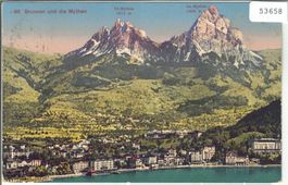 Brunnen  und die Mythen - Litho