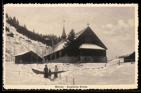 Cartoline postali: AK Mürren, Englische Kirche – Usato da Berlin venduto da bartko-reher