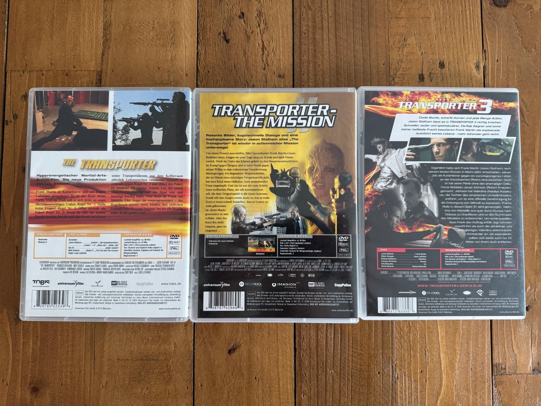 Alle DVDs: DVD: Transporter 1-3 – Gebraucht aus Belp von Smiley90 1