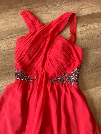 Little Misstress Traumkleid Maxikleid dunkles Koralle Gr. 38