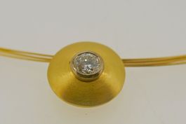 Schönes Brillant Collier 18kt. Juweliersarbeit D: 17,2 mm