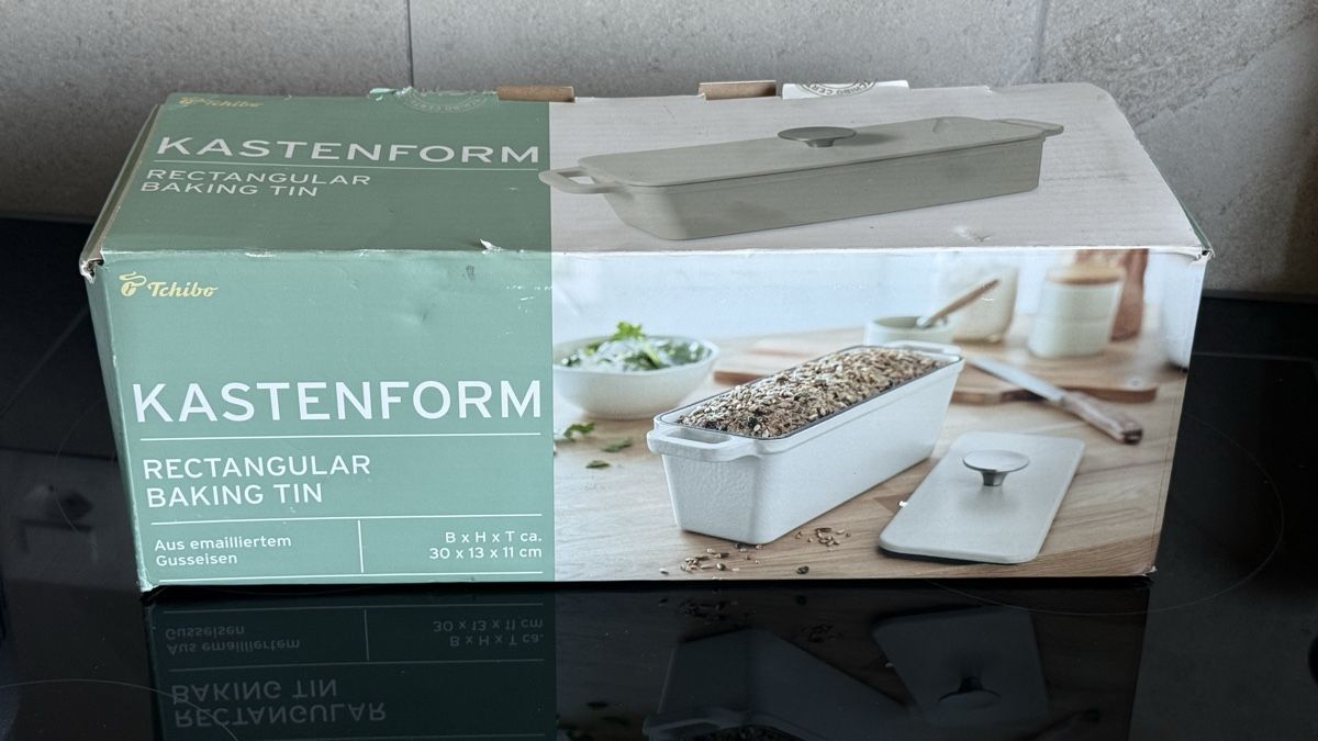 Tchibo Teglie da forno: Tchibo Kastenform emailliertes Gusseisen – Nuovo e nell'imballaggio originale da Winterthur venduto da BB1974