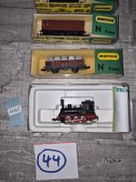 Spur N Konvolut 44 DB Güterzug mit BR89 und 3 Güterwagen DB