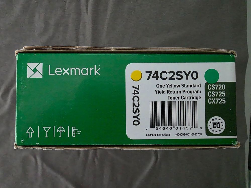 Original Lexmark Toner Gelb 74C2SY0 für CS720 CS725 CX725 (Neu und ...