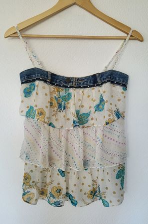 Camisole-Top mit Jeans-Bund Grösse S