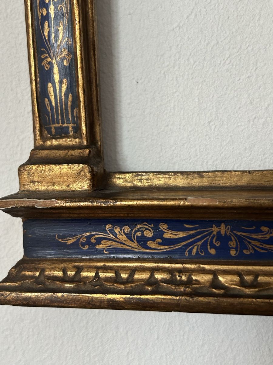 Cornici: Antiker Bilderrahmen Gold-Blau Renaissance-Stil – Usato da Riedholz venduto da Frettchen63 1