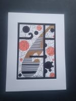 EDGAR BALTENSPERGER ORIGINAL ACRYL SIGNIERT MIT PASSEPARTOUT