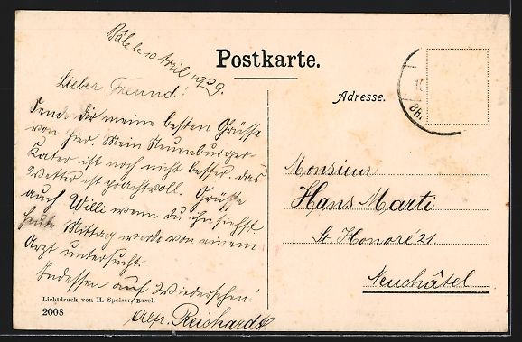 Ansichtskarten: AK Basel, Münster – Gebraucht aus Berlin von bartko-reher 1