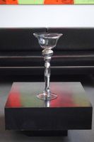 Hohe stilvolle Glasschale Poche-Vide Kerzenhalter Schale