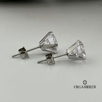 Edelstahl Ohrstecker 7 mm Zirkonia